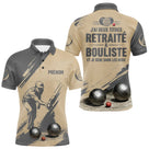 Polo Pétanque Beige Gris - Style Retraité Personnalisé - Polo Homme