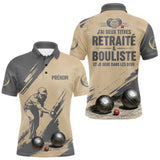 Polo Pétanque Beige Gris - Style Retraité Personnalisé - Polo Homme