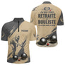 Polo Pétanque Beige Gris - Style Retraité Personnalisé - Polo Zippé Homme