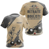 Polo Pétanque Beige Gris - Style Retraité Personnalisé - T-Shirt Femme