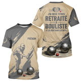 Polo Pétanque Beige Gris - Style Retraité Personnalisé - T-Shirt Homme