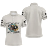 Polo Pétanque Beige Humour - "J'ai les Boules" Personalisé - Polo Homme