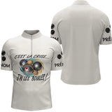 Polo Pétanque Beige Humour - "J'ai les Boules" Personalisé - Polo Zippé Homme