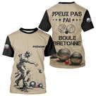 Polo Pétanque Beige & Noir - Boule Bretonne Personnalisé - T-Shirt Homme