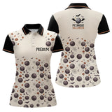 Polo Pétanque Beige & Noir Personnalisé - Halloween Homme Femme - Polo Femme