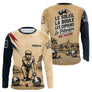 Polo Pétanque Beige Personnalisé - Vintage Passion Bouliste - Long Sleeves Shirt Homme