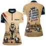 Polo Pétanque Beige Personnalisé - Vintage Passion Bouliste - Polo Zippé Femme