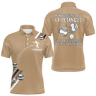 Polo Pétanque Beige Sable Humour - Personnalisation Exclusive - Polo Homme