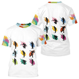 Polo Pétanque Blanc - Motifs Paint Splash - T-Shirt Homme