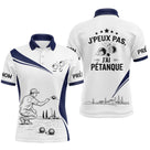 Polo Pétanque Blanc Bleu – Design Exclusif France - Polo Homme