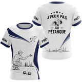 Polo Pétanque Blanc Bleu – Design Exclusif France - T-Shirt Femme