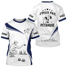 Polo Pétanque Blanc Bleu – Design Exclusif France - T-Shirt Homme