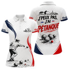 Polo Pétanque Blanc Bleu Rouge - Design J'peux Pas J'ai - Polo Femme