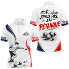 Polo Pétanque Blanc Bleu Rouge - Design J'peux Pas J'ai - Polo Homme