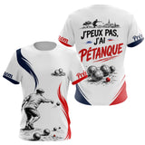 Polo Pétanque Blanc Bleu Rouge - Design J'peux Pas J'ai - T-Shirt Femme