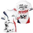Polo Pétanque Blanc Bleu Rouge - Design J'peux Pas J'ai - T-Shirt Homme