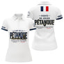Polo Pétanque Blanc Français - Fierté & Esprit d'Équipe - Polo Femme