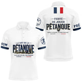 Polo Pétanque Blanc Français - Fierté & Esprit d'Équipe - Polo Homme
