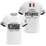 Polo Pétanque Blanc Français - Fierté & Esprit d'Équipe - T-Shirt Femme