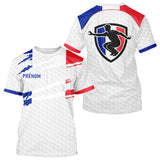 Polo Pétanque Blanc Homme Femme  - Personnalisé Drapeau France - T-Shirt Homme