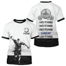 Polo Pétanque Blanc Noir - Homme Femme Personnalisé Carreau - T-Shirt Homme