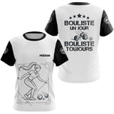 Polo Pétanque Blanc Noir Personnalisé - Homme Femme Bouliste Toujours- T-Shirt Femme