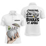 Polo Pétanque Blanc Personnalisé - Boules & Apéro - Polo Homme