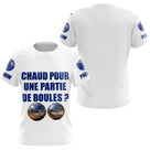 Polo Pétanque Blanc Personnalisé - Chaud Pour Une Partie - T-Shirt Femme