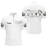 Polo Pétanque Blanc Personnalisé - Design Bande d’Amis - Polo Zippé Homme