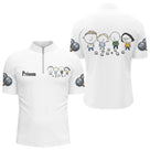 Polo Pétanque Blanc Personnalisé - Design Bande d’Amis - Polo Zippé Homme