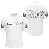 Polo Pétanque Blanc Personnalisé - Design Bande d’Amis - Polo Zippé Homme