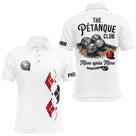 Polo Pétanque Blanc Personnalisé - Design Club & Mène - Polo Homme