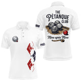 Polo Pétanque Blanc Personnalisé - Design Club & Mène - Polo Homme