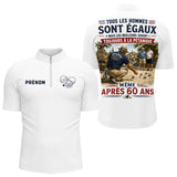 Polo Pétanque Blanc Personnalisé - Homme Femme 60 Ans - Polo Zippé Homme