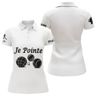 Polo Pétanque Blanc Personnalisé - Je Pointe - Polo Femme