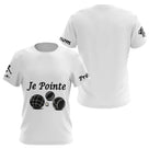 Polo Pétanque Blanc Personnalisé - Je Pointe - T-Shirt Femme