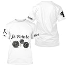 Polo Pétanque Blanc Personnalisé - Je Pointe - T-Shirt Homme