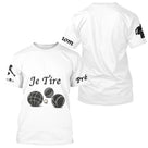Polo Pétanque Blanc Personnalisé - Je Tire - T-Shirt Homme