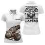 Polo Pétanque Blanc Personnalisé Apéro - Drôle Boules - Polo Femme
