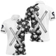 Polo Pétanque Blanc Prénom - Boules & Mètre Personnalisé - Polo Homme