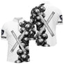 Polo Pétanque Blanc Prénom - Boules & Mètre Personnalisé - Polo Zippé Homme