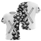 Polo Pétanque Blanc Prénom - Boules & Mètre Personnalisé - T-Shirt Femme