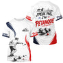 Polo Pétanque Blanc Rouge Bleu - Design J'peux Pas J'ai - T-Shirt Homme