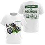 Polo Pétanque Blanc Vert - Cadeau Bouliste J'ai Pétanque - T-Shirt Femme
