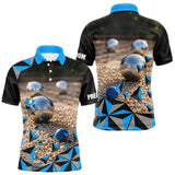 Polo Pétanque Bleu 3D Unique - Personnalisé Boulodrome- Polo Homme