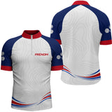 Polo Pétanque Bleu Blanc Homme Femme - Style Unique Prénom - Polo Zippé Homme