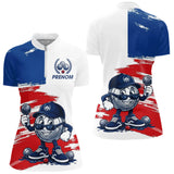 Polo Pétanque Bleu Blanc Rouge Sur Mesure - Bouliste Drapeau France - Polo Zippé Femme