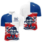 Polo Pétanque Bleu Blanc Rouge Sur Mesure - Bouliste Drapeau France - Polo Zippé Homme