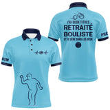 Polo Pétanque Bleu Ciel - Retraite Bouliste Personnalisé - Polo Homme