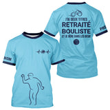 Polo Pétanque Bleu Ciel - Retraite Bouliste Personnalisé - T-Shirt Homme